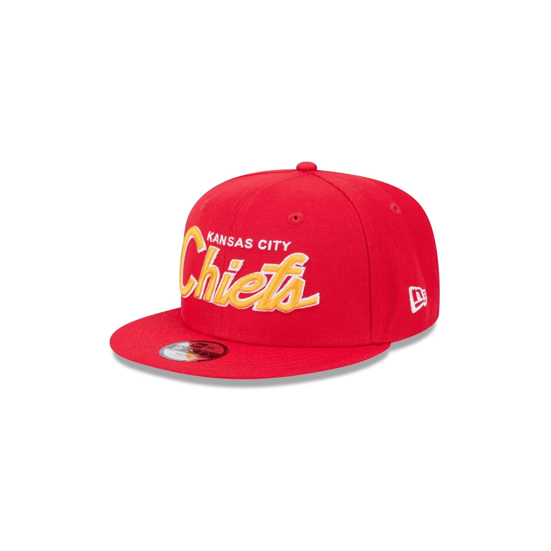 Kansas City Chiefs Script Kids 9FIFTY Snapback Hat