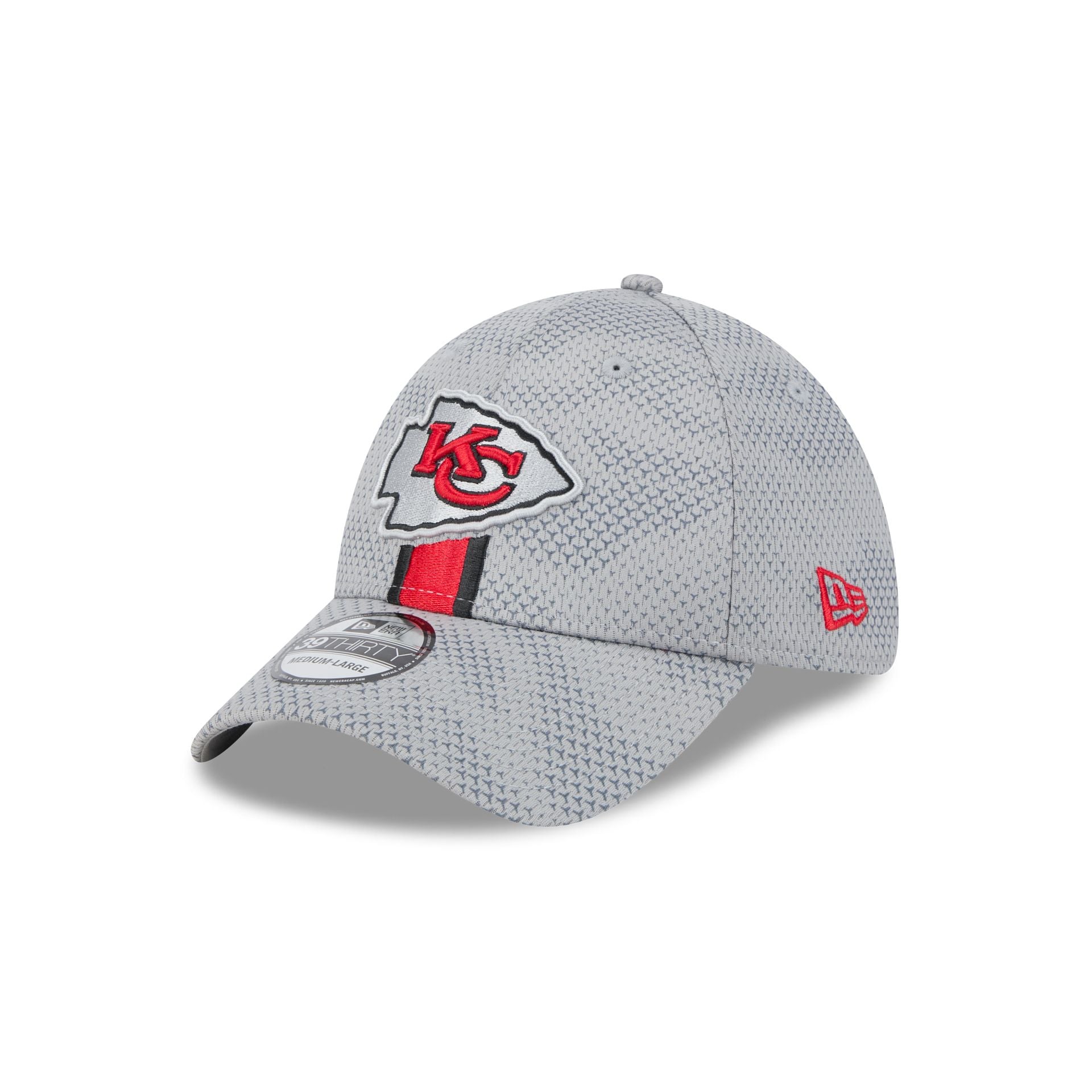Kansas City Chiefs 2024 Sideline Gray 39THIRTY Stretch Fit Hat