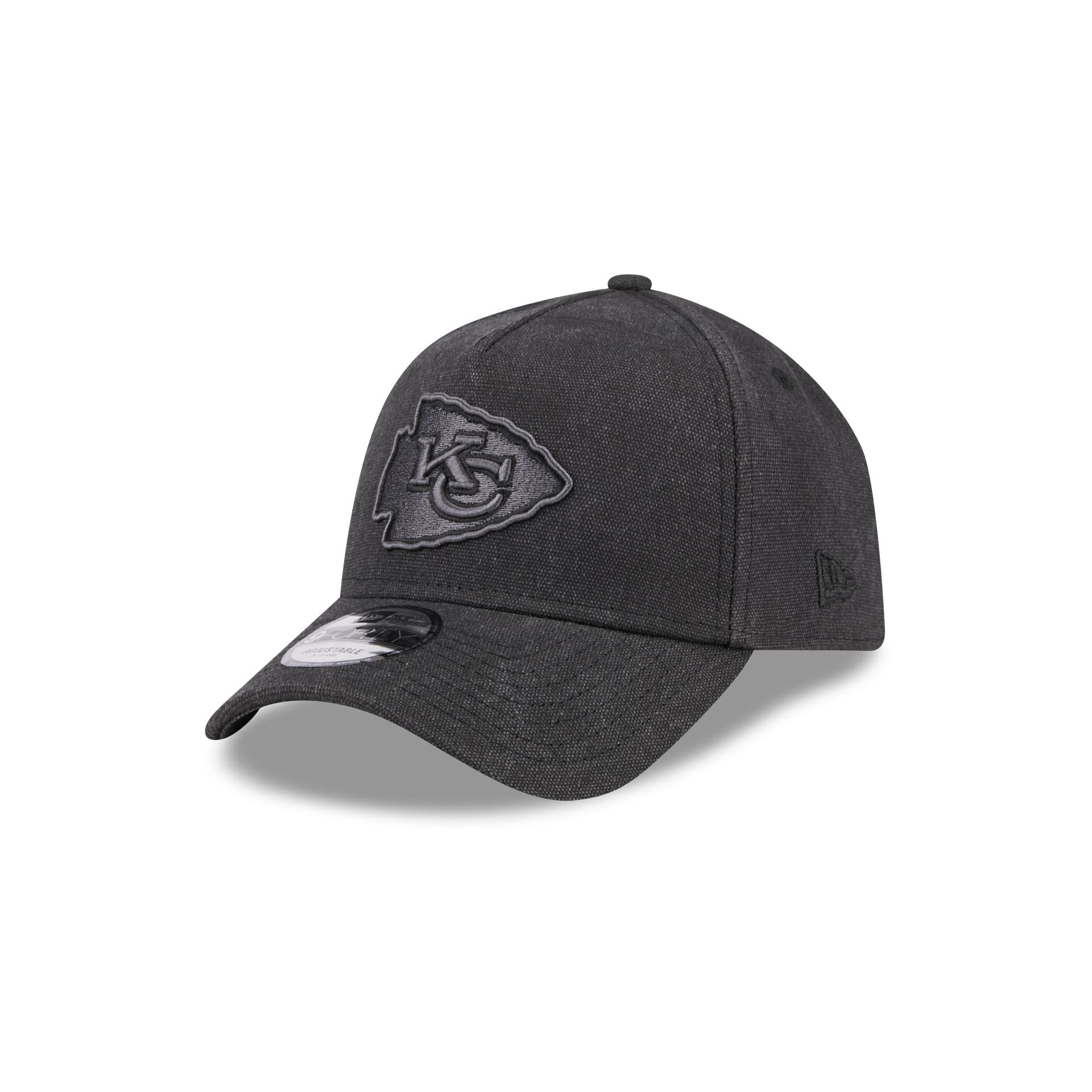 Kansas City Chiefs Logo Essentials Black 9FORTY A-Frame Snapback Hat