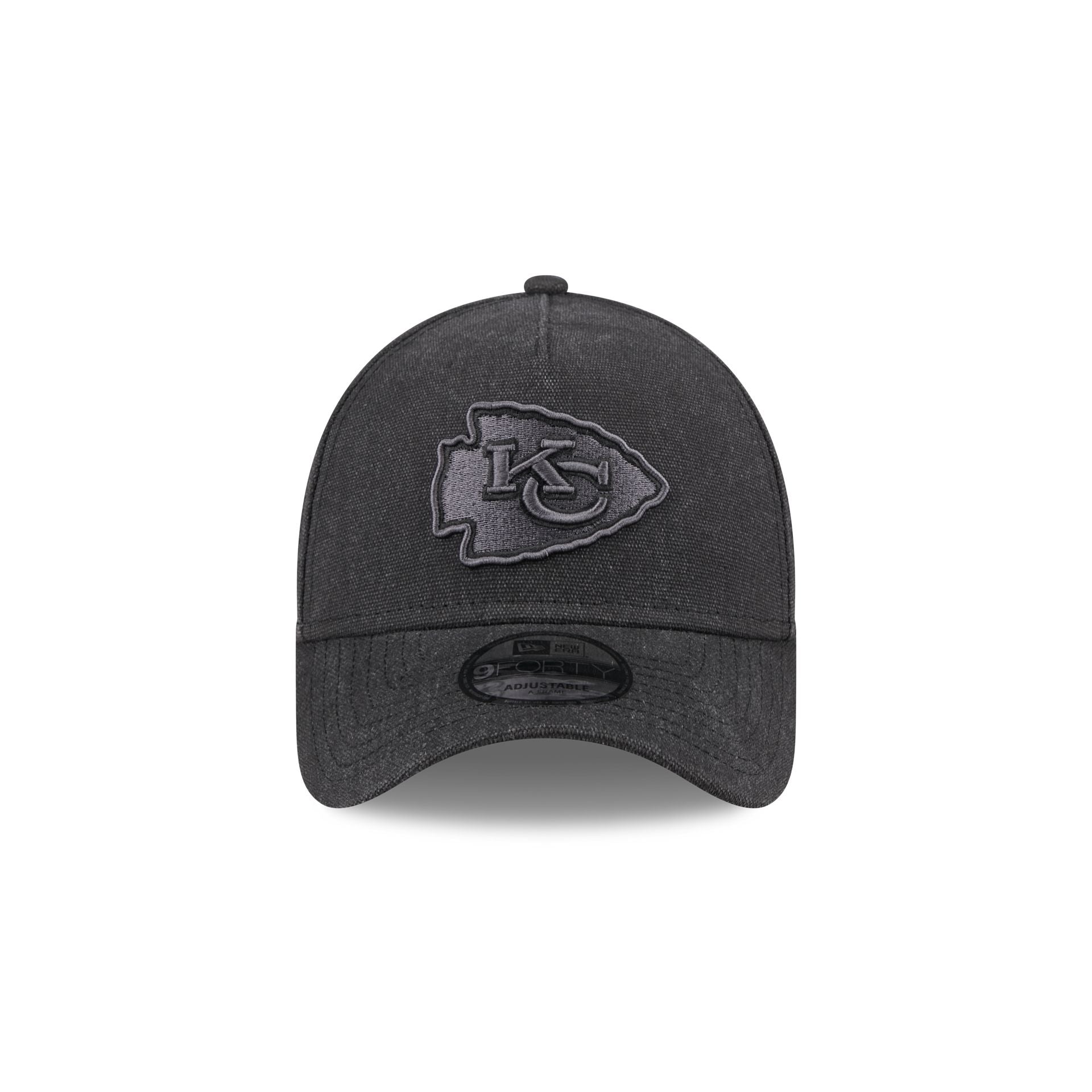 Kansas City Chiefs Logo Essentials Black 9FORTY A-Frame Snapback Hat