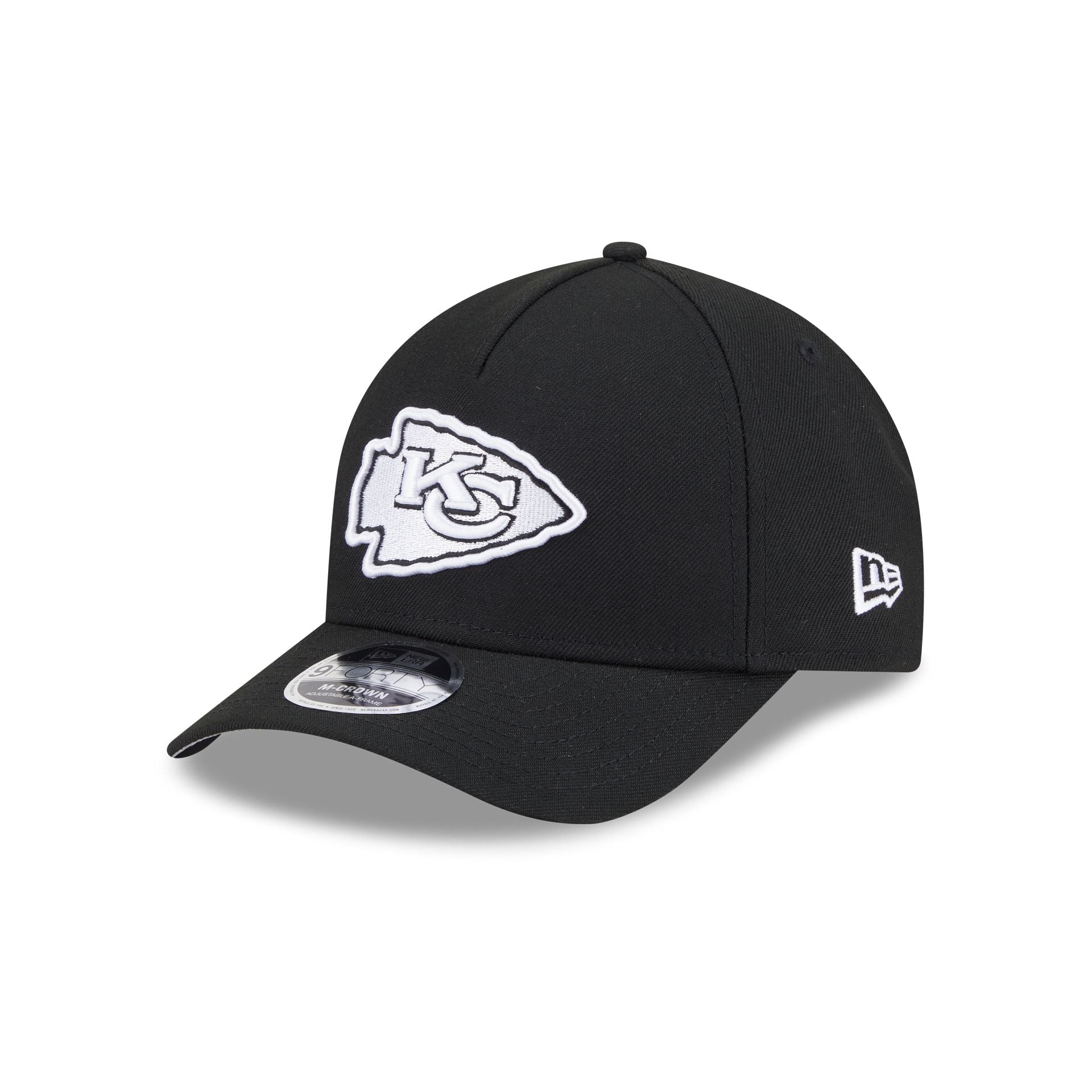 Kansas City Chiefs Black & White 9FORTY M-Crown A-Frame Snapback Hat