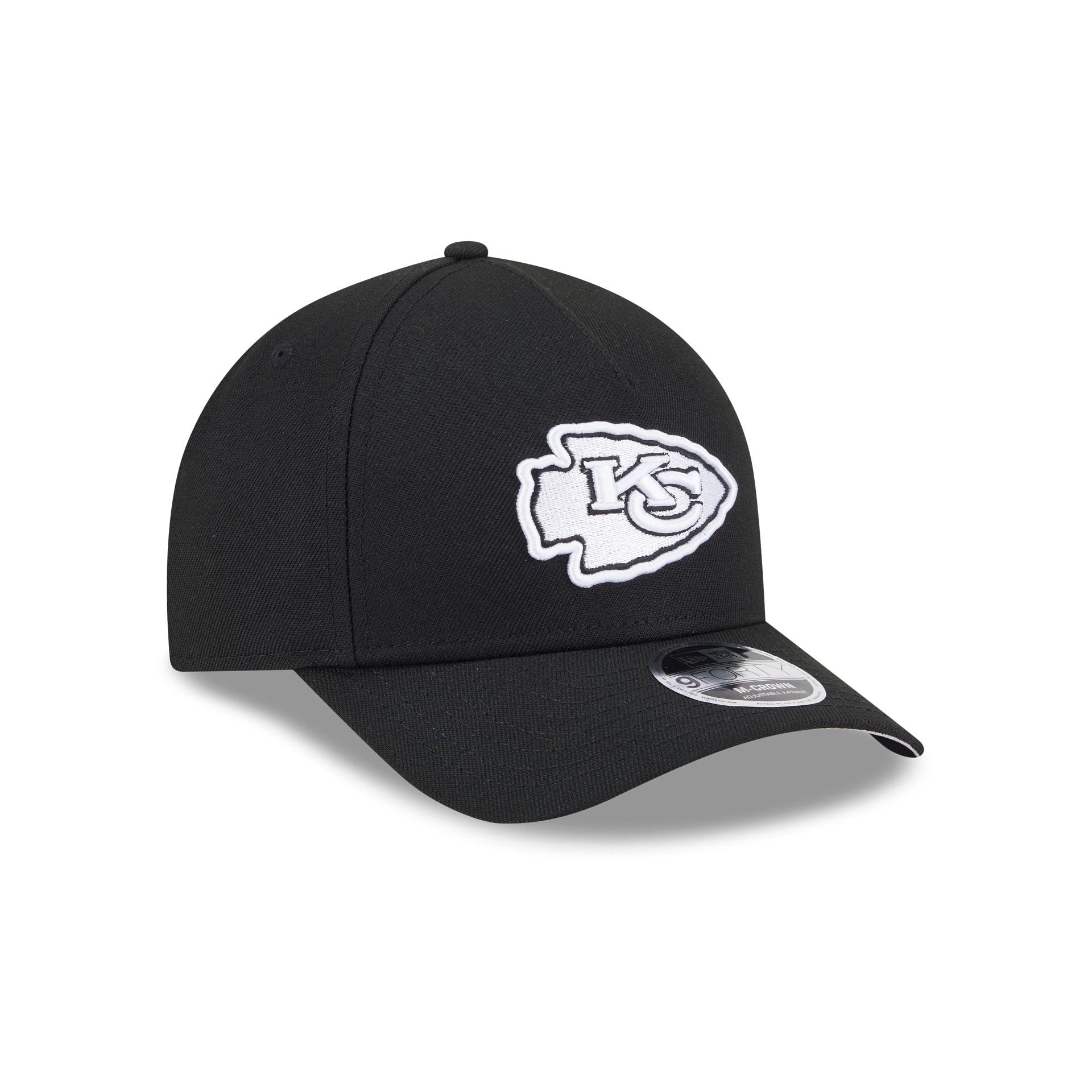 Kansas City Chiefs Black & White 9FORTY M-Crown A-Frame Snapback Hat