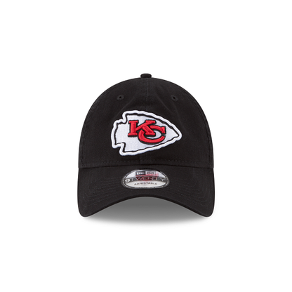 Kansas City Chiefs Core Classic Black 9TWENTY Adjustable Hat