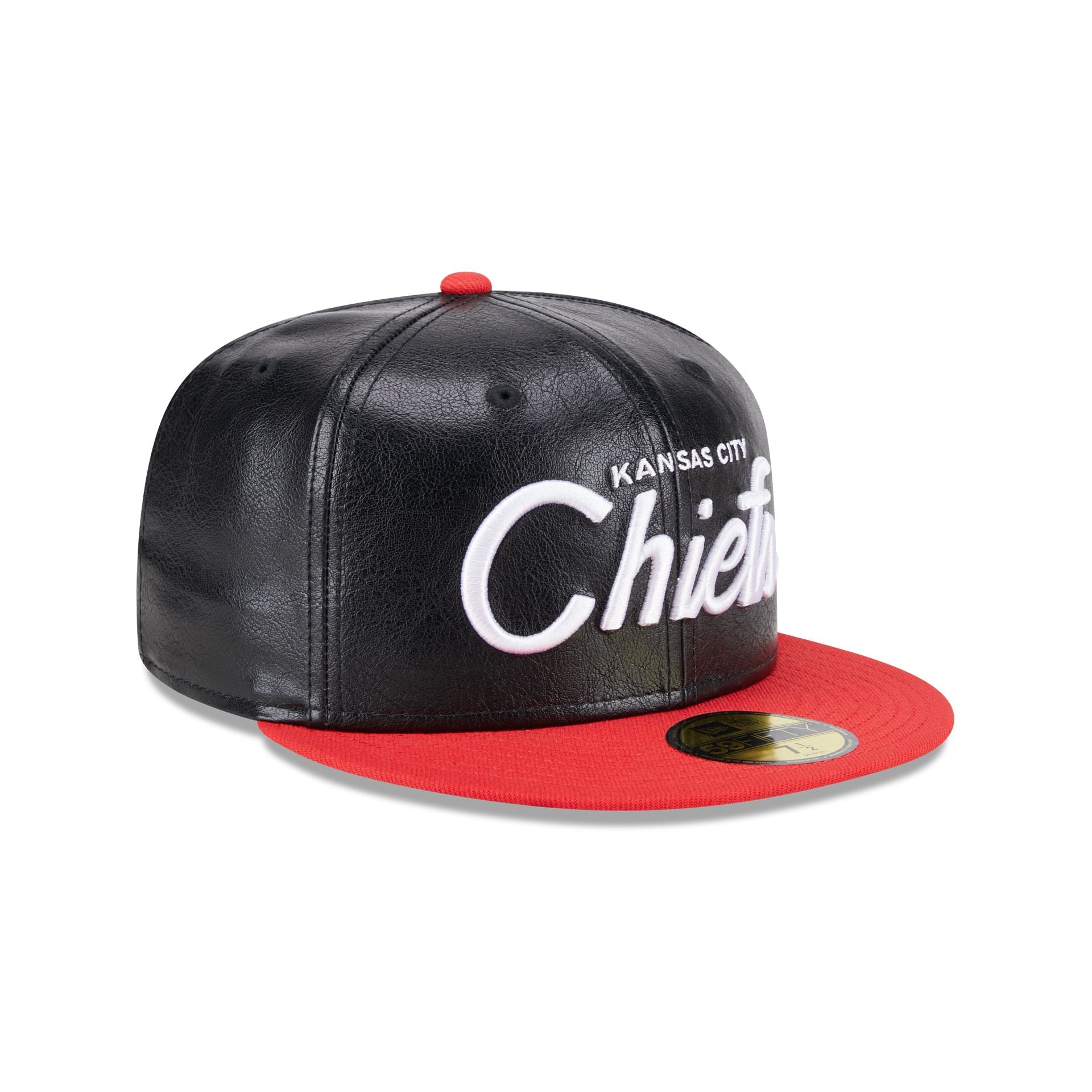 Kansas City Chiefs Faux Leather Crown 59FIFTY Fitted Hat