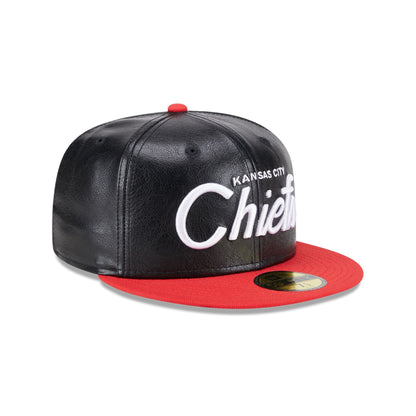 Kansas City Chiefs Faux Leather Crown 59FIFTY Fitted Hat
