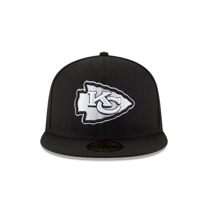 Kansas City Chiefs Black & White 59FIFTY Fitted Hat