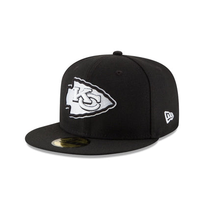 Kansas City Chiefs Black & White 59FIFTY Fitted Hat
