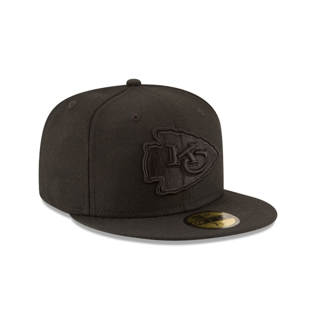 Kansas City Chiefs Black On Black 59FIFTY Fitted Hat